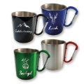 Tasse mit Karabiner sort. individuell personalisiert