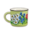 Porzellan Espresso-Tasse Alpenblumen grün