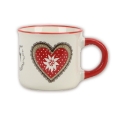 Porzellan Espresso-Tasse Hirschpaar/Herz