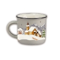 Porzellan Espresso-Tasse Landschaft Winter