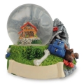 Schneekugel Wanderer 4,5cm sort. (Sommer)